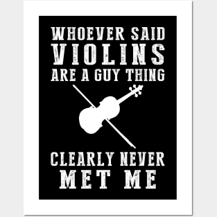 Fiddling Fun: Violin Shatters Gender Norms! Posters and Art